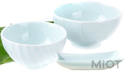 Набір порцелянових піал Xiaomi FINEMADING Banana Bowl (small+large bowl+souce plate) 3 шт